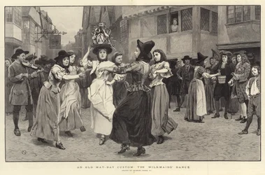 Stary zwyczaj majowy, taniec mleczarki